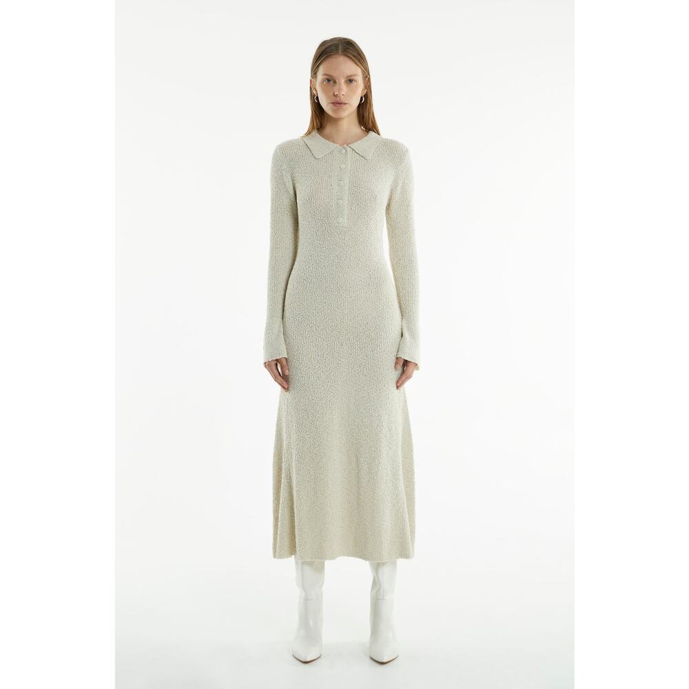 Unbound Knit Long Sleeve Shirt Dress - 2 Shell